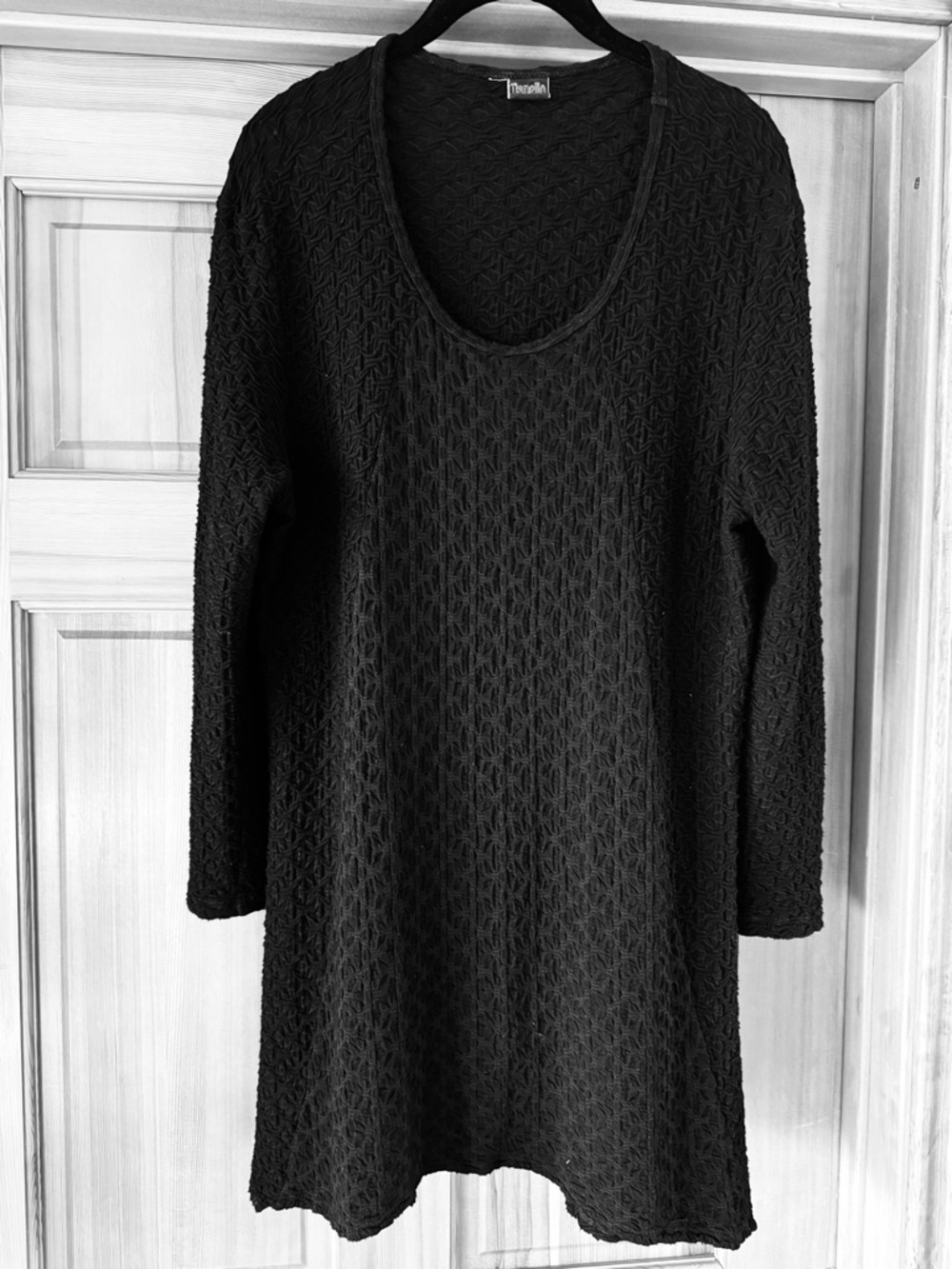 Tunic Sweater Dress in Black
